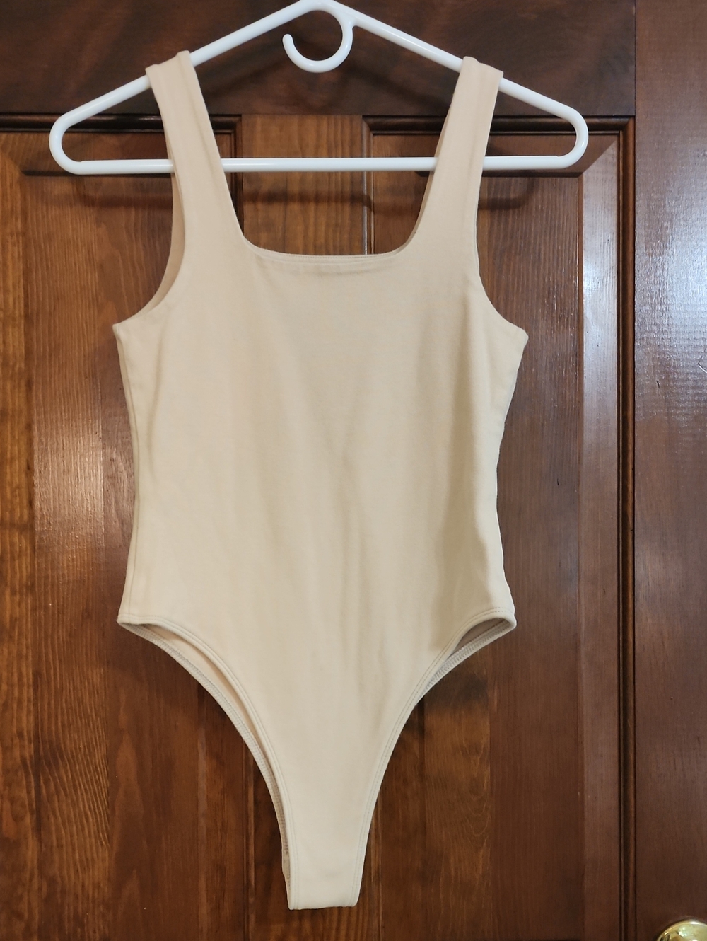 A new day Cream Stretch One-Piece Bodysuit (XS)
